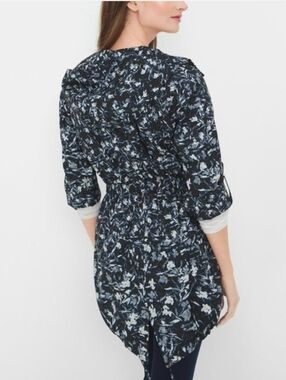 WHBM, Floral Black Women's Jacket With A Hood